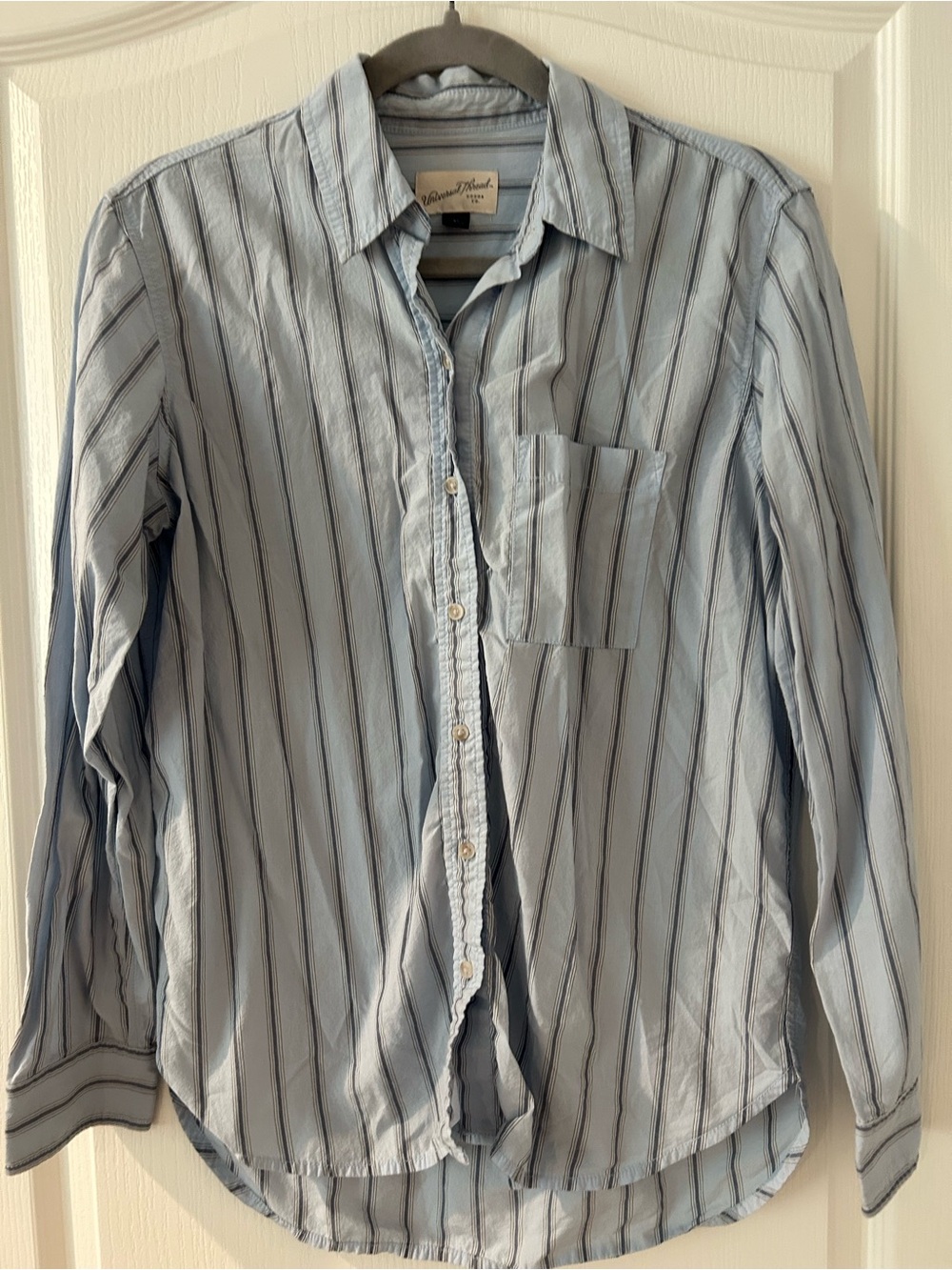 Universal Thread Light Blue Striped Button-Down Shirt
